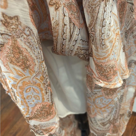 Jessica Simpson Harmony Tiered Ruffle Paisley High Low Maxi Dress Sz Sm - Picture 10 of 14